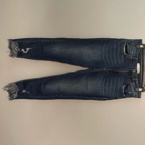 Women Distressed Blue Jeans